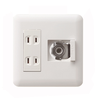 ガスコンセント埋込E二口付可変／都市ガス用